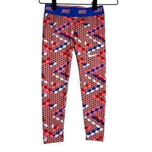 NIKE DRI-FIT Girls Baby Toddler Leggings Sport Athletic Pants 3-4 Years Geo Pink